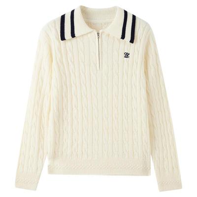 elandkids女童条纹针织开衫