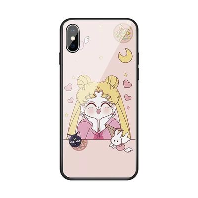 苹果百变小樱来电七彩手机壳