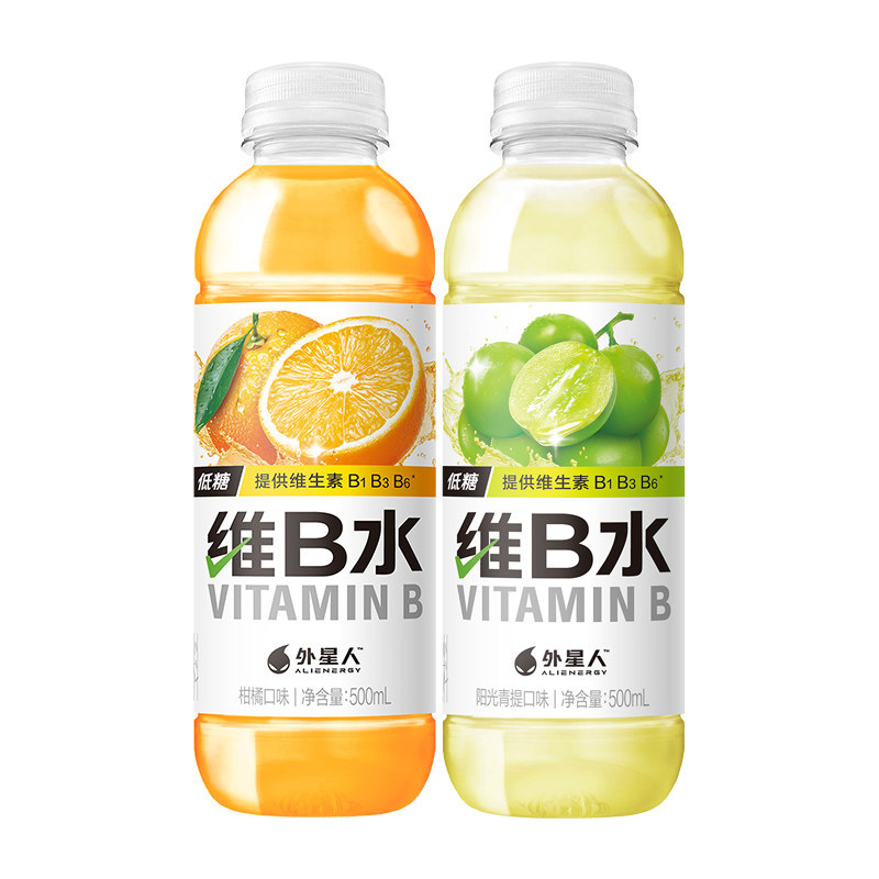 外星人维B水柑橘青提味500mL*4组合装多种B