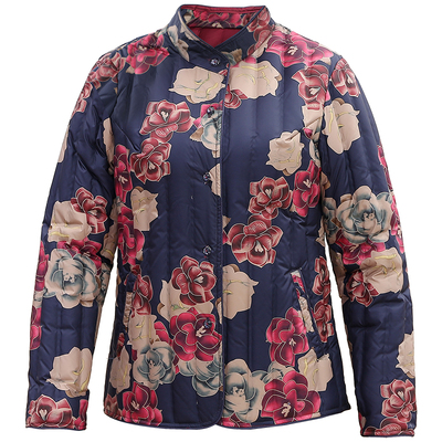 雅鹿轻薄款老太太奶奶装羽绒棉服