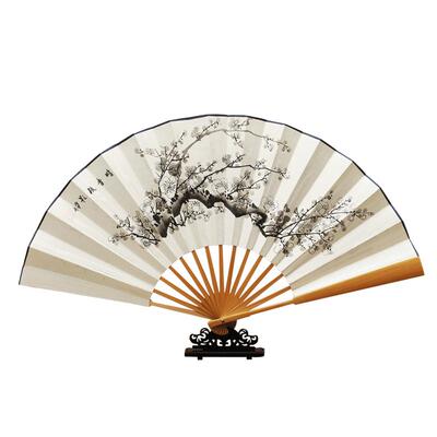 和扇堂扇子10寸玉竹手绘山水宣纸