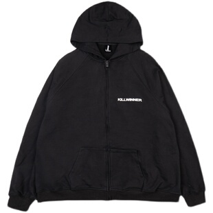 killwinner运动美式外套男加绒卫衣潮牌春秋季情侣装连帽开衫夹克