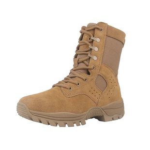正品战术靴新式棕色作战训靴男牛皮户外靴防水透气耐磨登山沙漠靴