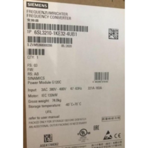 议价西门子G120变频器6SL3210-1KE32-4UB1三相功率6SL32101KE324U