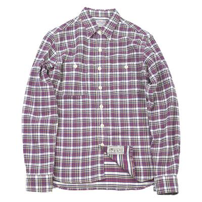 格子衬衫长袖衬衣Bii&Free