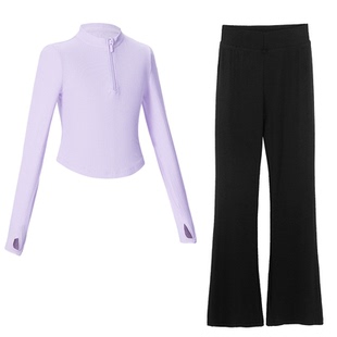 儿童舞蹈服上衣秋冬长袖中国舞芭蕾舞练功服女童立领基训形体套装