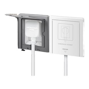 鸿雁嵌入式插座冰箱内嵌式隐藏形插座内凹型86型暗装10a16a暗盒