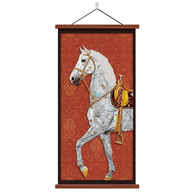 法式复古风玄关装饰画马到成功