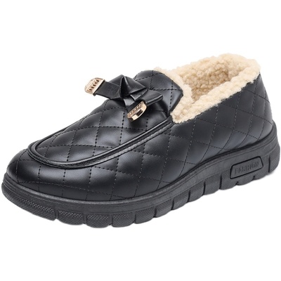 老北京布鞋加绒保暖防滑豆豆鞋