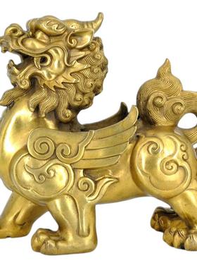 貔貅摆件一对家居店铺镇宅纯铜招财进宝办公室装饰开业礼品客厅