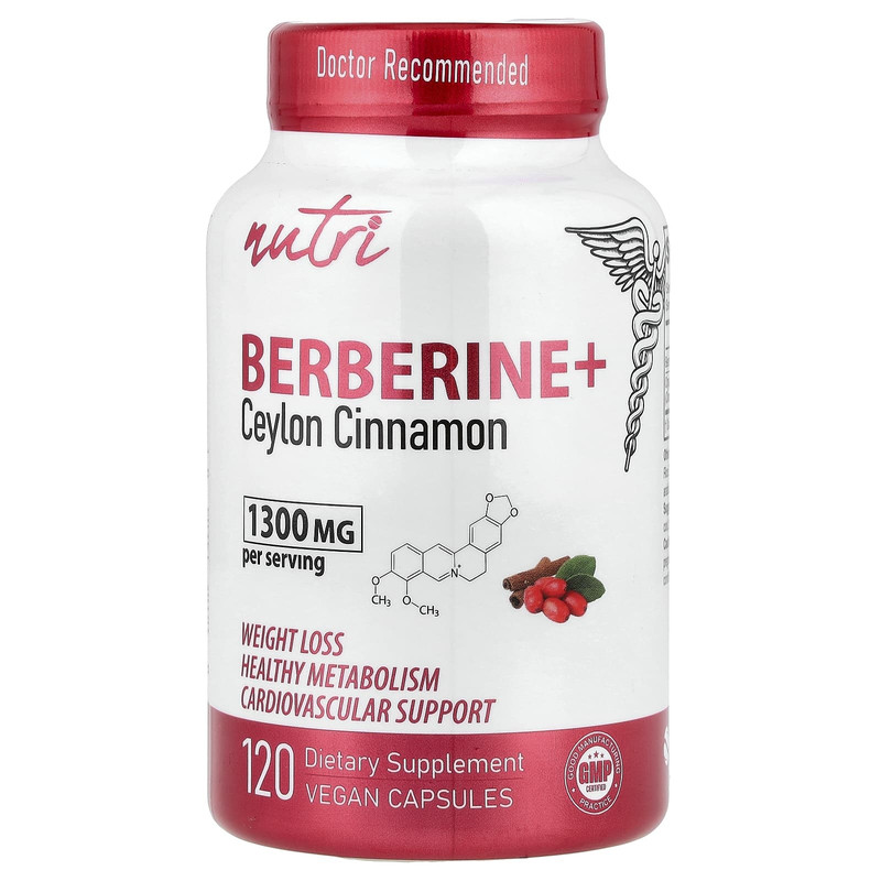 Nutri,小檗碱+，肉桂锡兰，120 粒全素胶囊