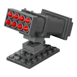 中国军事可发射火箭炮重武器警察特种兵人仔男孩儿童拼装积木玩具