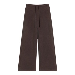 保暖加绒醋酸羊毛糯米裤女裤秋冬新款抗寒舒适面膜感直筒裤高个子