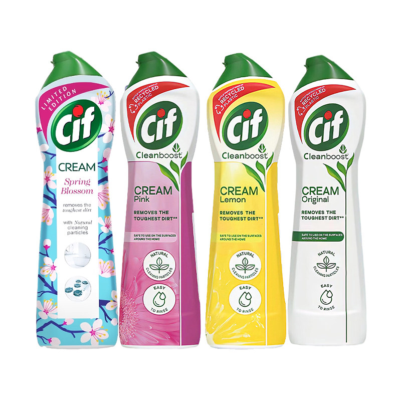 英国联合利华Cif晶杰强力清洁乳多功能浴室瓷砖厨房不锈钢清洁剂