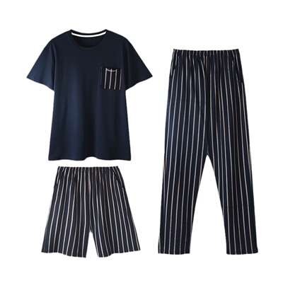 【浪莎】官方正品纯棉短袖睡衣男
