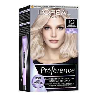 德国原装欧莱雅preference精油染发剂冷调浅亚麻白金色家用染发膏