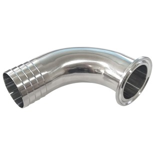 304卫生级不锈钢快装卡箍式皮管接头弯头卫生90度卡盘宝塔弯管头