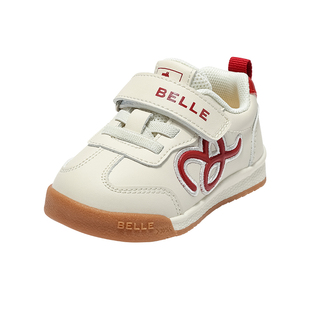 百丽婴幼儿男女童学步鞋女宝宝鞋春秋款魔术贴软底休闲运动鞋轻便