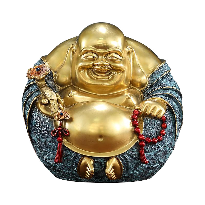 东方禧全铜弥勒佛财神铜摆件客厅玄关家居酒柜装饰品乔迁开业礼物