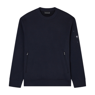 阿玛尼男士莫代尔圆领套头卫衣