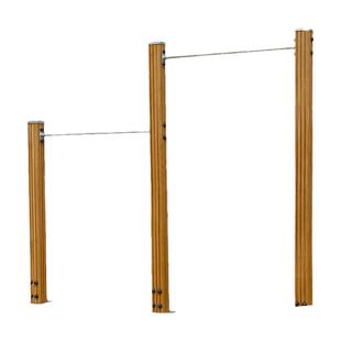 沃尔克室外塑木高低杠单杠室外路径户外学校小区室外健身器材