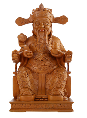 木雕财神爷摆件公司开业招财神像