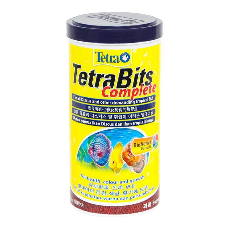 Tetra德彩七彩神仙鱼专用颗粒鱼饲料慈鲷三湖增色热带鱼粮鱼食