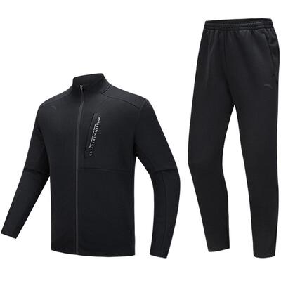 安踏运动套装男款春夏季男子针织耐磨防风运动上衣长裤