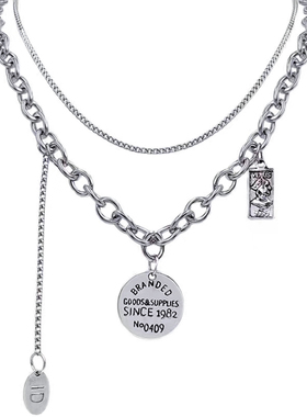 嘻哈钛钢项链女轻奢小众毛衣链男