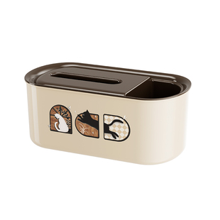 2025原创中古风客厅弹簧底纸巾盒桌面茶几轻奢高级感遥控器收纳盒