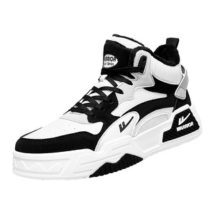 回力高帮男鞋冬季加绒保暖运动二棉鞋初中生厚底休闲情侣百搭板鞋