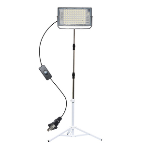 220v户外防水照明灯带支架摆摊庭院直播插电开关式led超亮投光灯