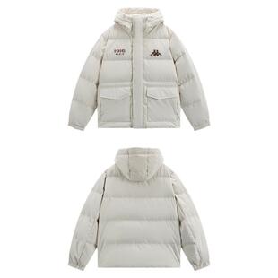 Kappa卡帕背靠背运动羽绒服短款男女连帽2026年新款冬季保暖外套