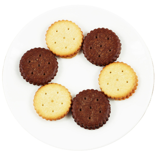 滋冠咸蛋黄麦芽饼干网红黑糖夹心小圆饼500g台湾传统休闲零食点心