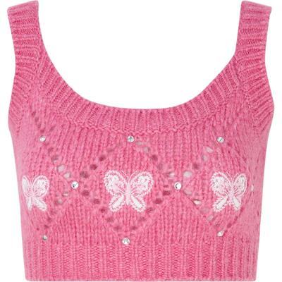 Alessandra Rich春夏女羊驼毛混纺短款上衣