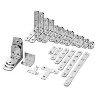 不锈钢平面一字直片L型90度直角固定器角码连接件铁片平角铁配件T