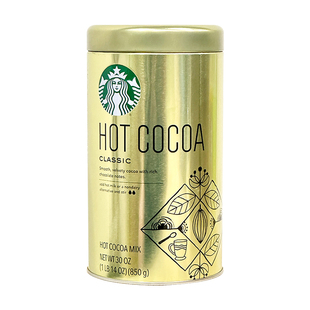 美国直邮进口Starbucks星巴克经典原味热可可粉冲饮巧克力粉 850g