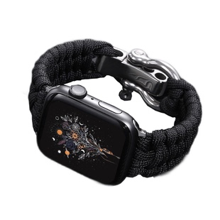 适用苹果手表applewatch10表带S9精织尼龙运动iwatch8/7/6/5/4/3代通用41/45mm男女潮牌编织个性创意ultra2