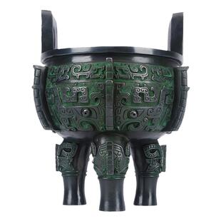 紫铜鼎摆件入己鼎仿古青铜鼎家居办公室装饰品摆设开业乔迁礼品