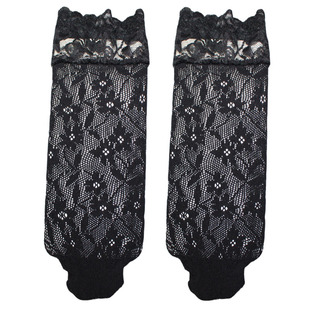 花纹短袜蕾丝花边渔网袜个性网红短筒袜子女性感镂空透气防勾丝袜