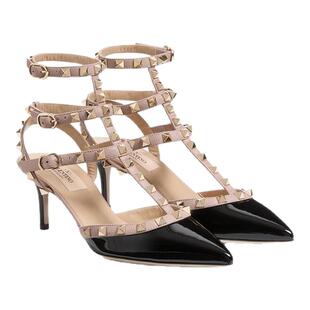 [礼物][12期免息]华伦天奴VALENTINO女士 ROCKSTUD铆钉高跟鞋凉鞋