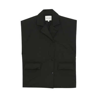 西装领宽肩羽绒服马甲外套