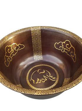 老式结婚庆礼品铜盆龙凤