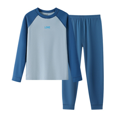 顶瓜瓜儿童秋衣套装德绒双面磨毛