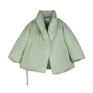 【90%白鸭绒】JNBY/江南布衣冬季立领羽绒服中长款东方袍式外套女