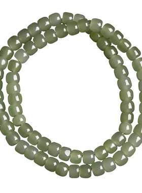 和田玉手串女新中式国风天然晴水青白和田玉石手链冰透碧玉手串