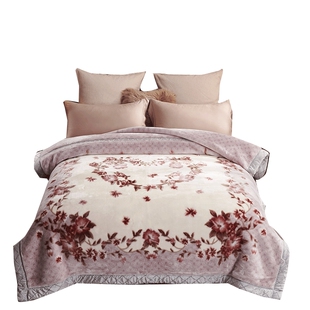 拉舍尔毛毯秋冬季加厚盖毯加绒保暖被子珊瑚绒床单人学生宿舍毯子