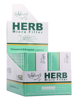 正品日本原装进口绿小鸟烟嘴HERB绿鸟烟嘴草药一次性过滤烟嘴海绵