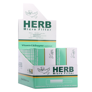 正品日本原装进口绿小鸟烟嘴HERB绿鸟烟嘴草药一次性过滤烟嘴海绵