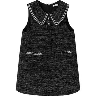 巴拉巴拉女童连衣裙中大童小香风裙子冬装新款童装儿童洋气公主裙